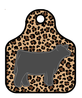 2x2 Show Steer Ear Tag Sticker