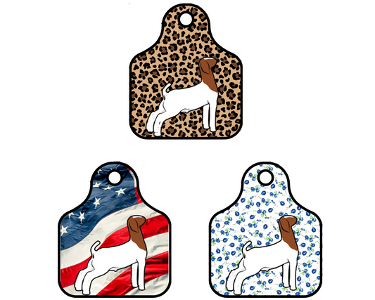 6x6 Show Goat Ear Tag Sticker