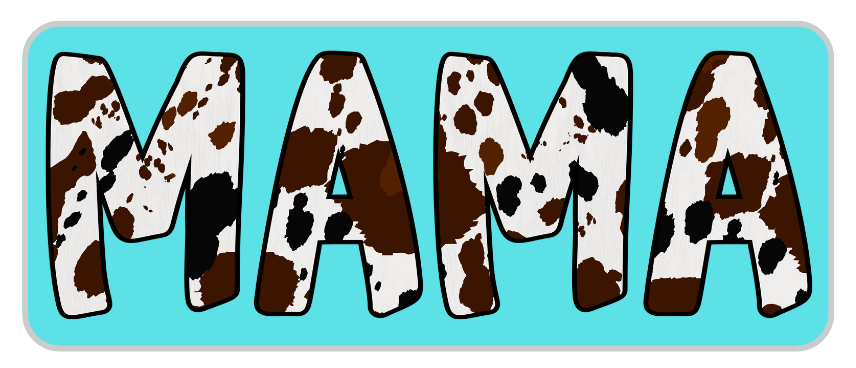 Cow Print MAMA Sticker