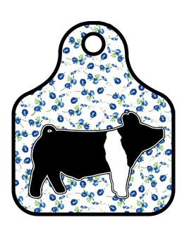 6x6 Show Pig Ear Tag Sticker
