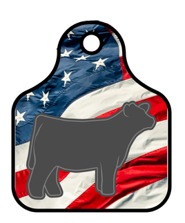 2x2 Show Steer Ear Tag Sticker