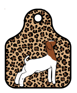 2x2 Show Goat Ear Tag Sticker