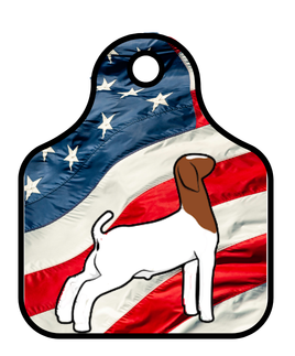 2x2 Show Goat Ear Tag Sticker