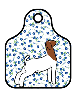 2x2 Show Goat Ear Tag Sticker