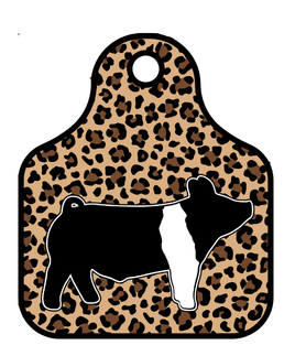 6x6 Show Pig Ear Tag Sticker