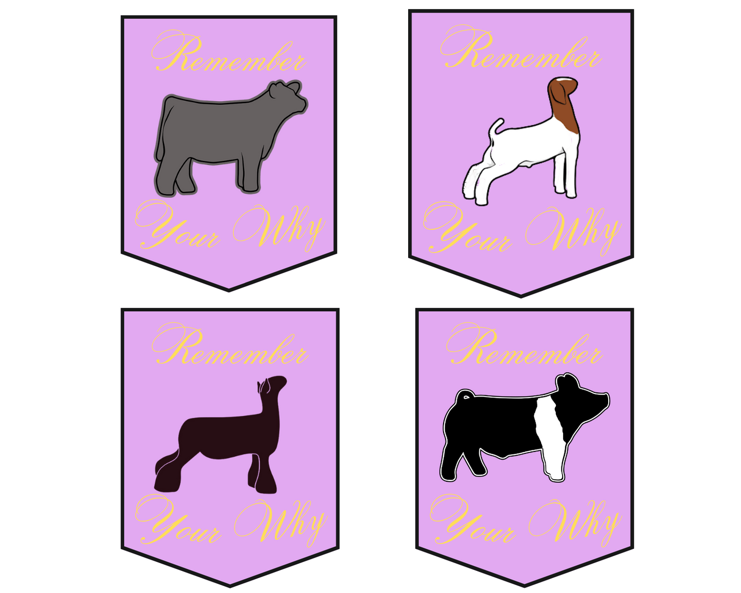 2x3 "Remember Your Why" Show Animal Sticker