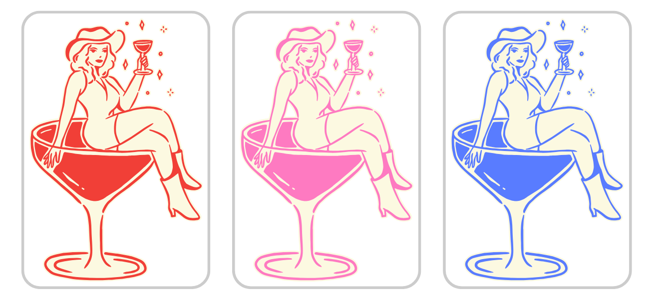 Cowgirl Martini Sticker