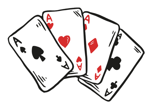 Full House Playing Cards Sticker
