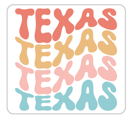 Colorful Texas Sticker