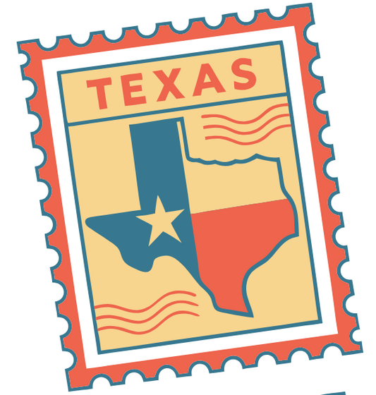 Texas Stamp Sticker
