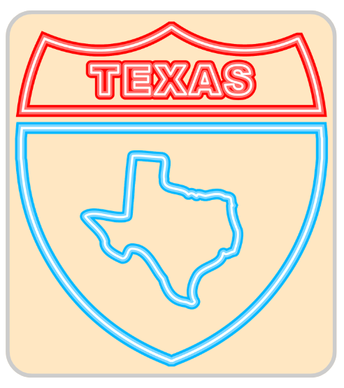 Texas Interstate Sticker